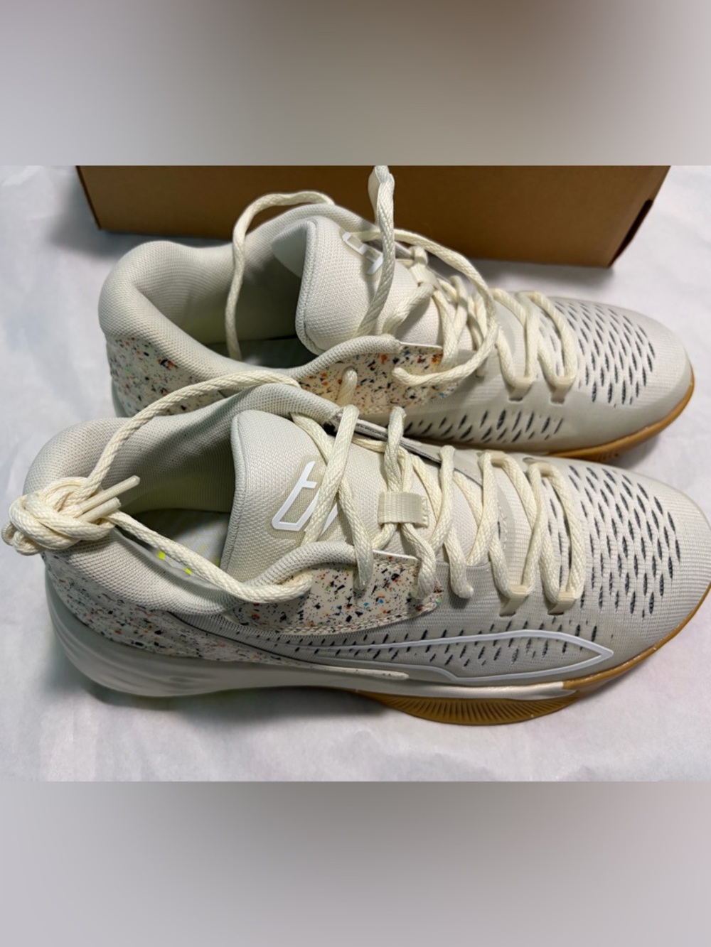 Puma Women's White Sneakers with Neon Yellow Accents